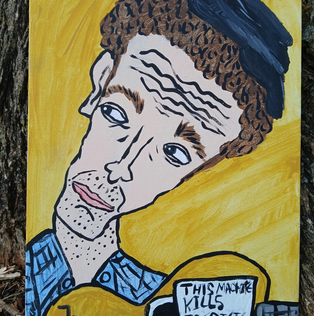 Woody Guthrie Portrait Painting - Picture 8 of 11